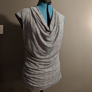 Worthington Black, White, & Multi-colored Blouse